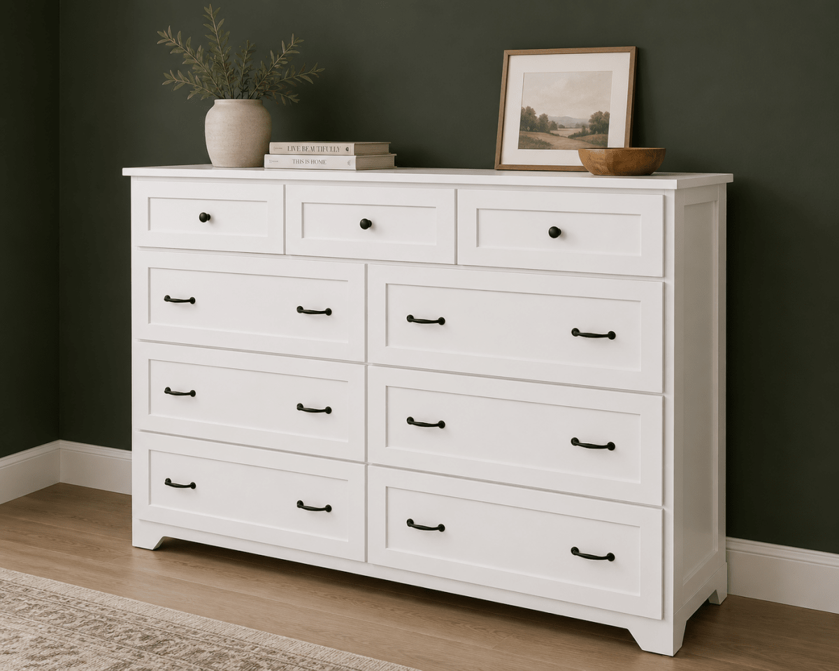 Saint Louis Wood Dresser with Drawers | Custom Farmhouse Storage | Handcrafted Bedroom Furniture