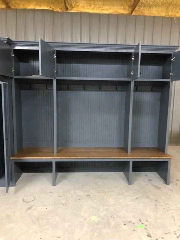 Tampa Mudroom Locker with Bench, Cubbies & Coat Hooks | Handcrafted Wood Entryway Hall Tree