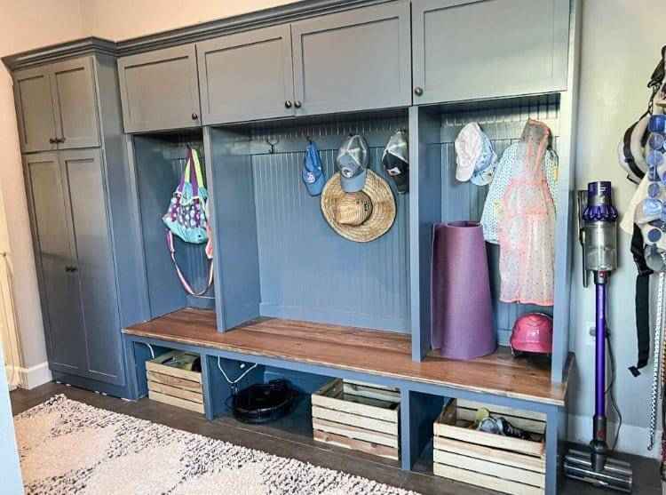 Tampa Mudroom Locker with Bench, Cubbies & Coat Hooks | Handcrafted Wood Entryway Hall Tree