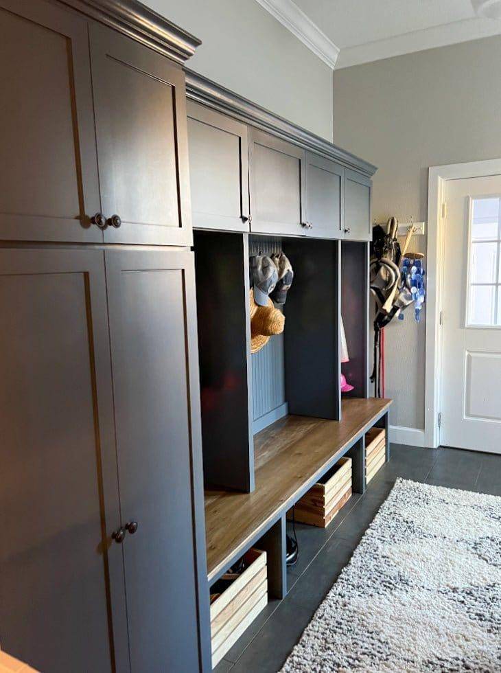 Tampa Mudroom Locker | Entryway Bench | Shoe Storage Cabinet | Hall Tree | Standing Coat Rack | Laundry Room Cabinet.