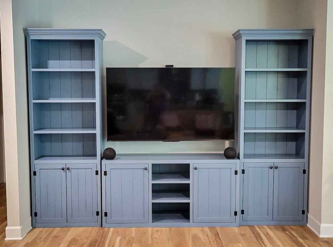Texas Custom Wood Entertainment Center | Wood TV Stand with Storage | Handcrafted Media Console