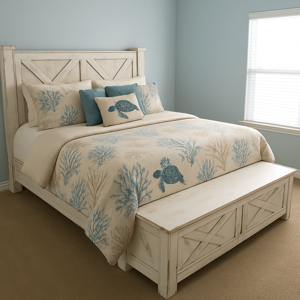Yulee Barn Door Style Storage Bed Frame | King & Queen Sizes | Rustic Wood Platform Bed with Drawers