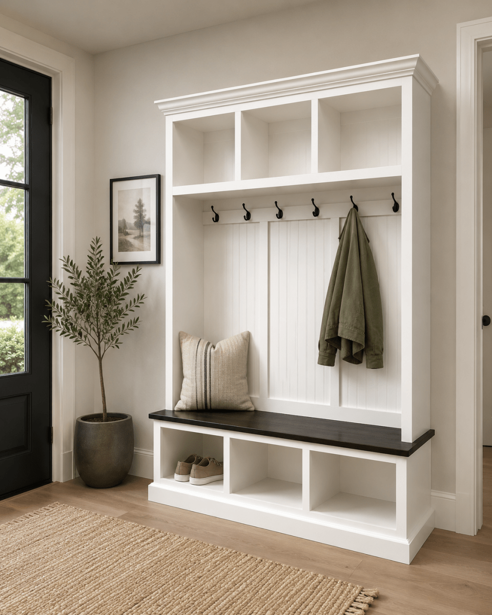 Mudroom bench with storage: 10 reasons Homeowners Love This Entryway Solution.
