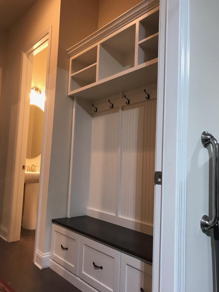 Midland 3 section entryway storage bench & coat storage