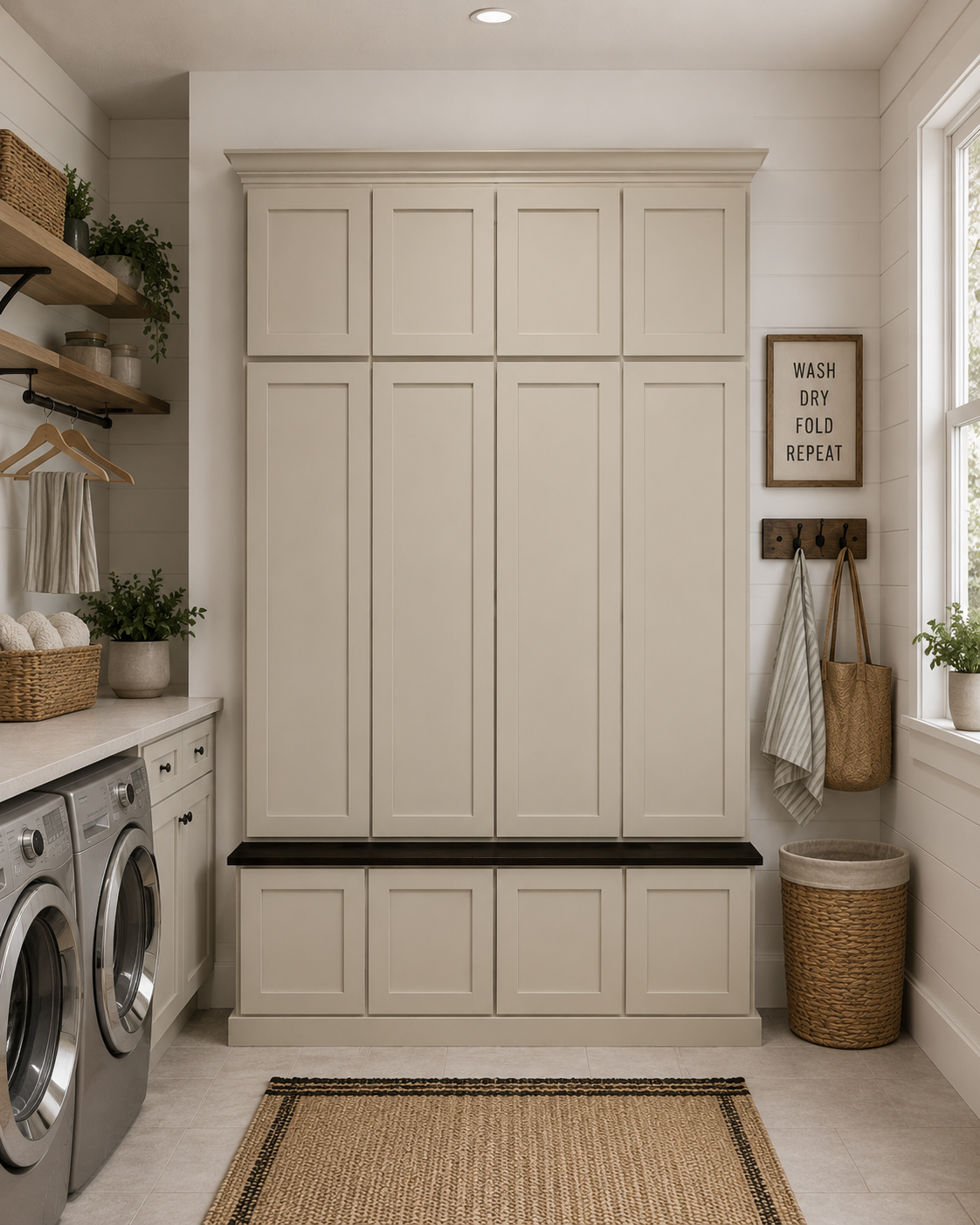 Ashville Entryway Shoe Storage Bench | Custom Mudroom Hall Tree with Drawers, Cubbies & Hooks | Wood Entryway Furniture - Griffin Furniture