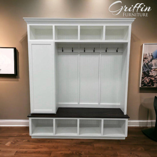 DALLAS 4 section hall tree with bench and shoe storage - Griffin Furniture