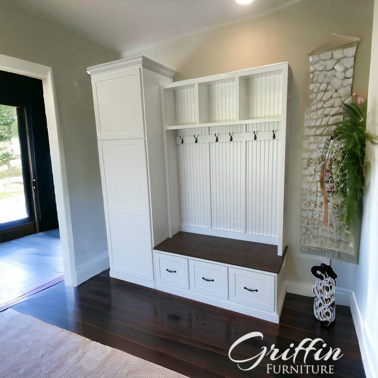 HOLBROOK 3-section entryway storage bench - Griffin Furniture