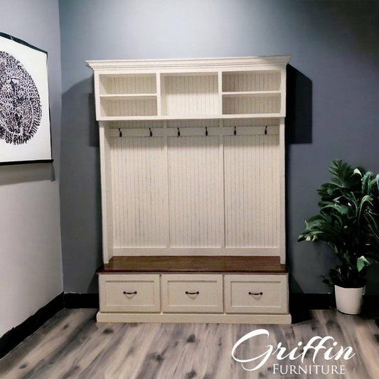 MIDLAND 3 section entryway storage bench - Griffin Furniture
