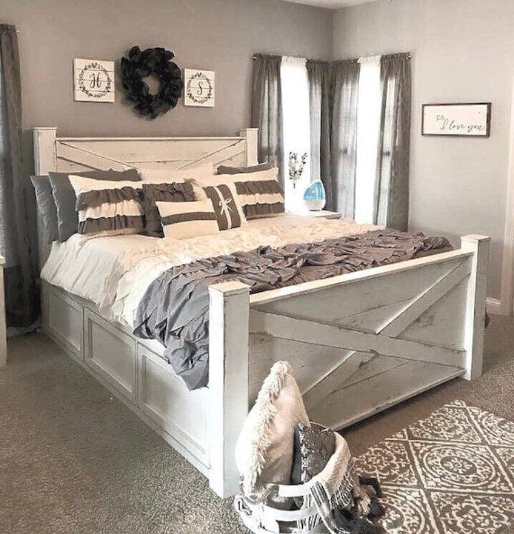 OHIO solid wood bed frame with storage drawers - Griffin Furniture
