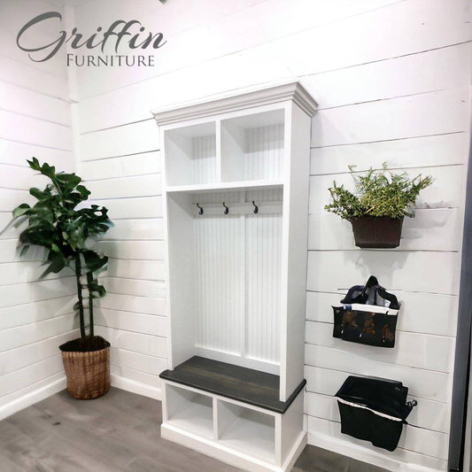 PENNSYLVANIA 2 section entryway bench with storage - Griffin Furniture