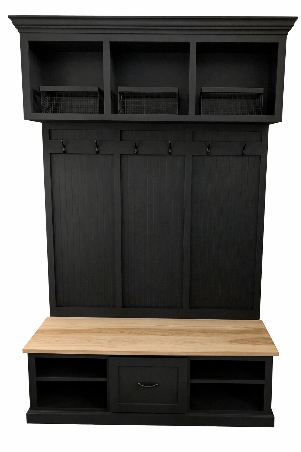 Birmingham Entryway Shoe Storage Bench with Coat Rack | Hall Tree & Mudroom Bench – Custom Wood Furniture - Griffin Furniture