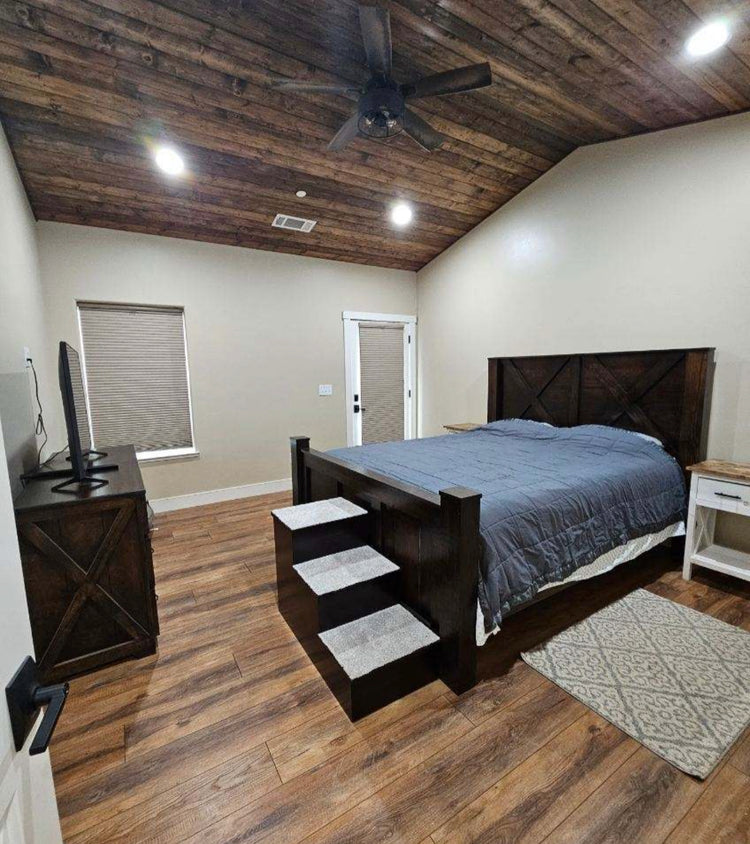 CAPE CORAL Rustic Solid Wood Bed Frame – Durable, Stylish, and Timeless Bedroom Furniture