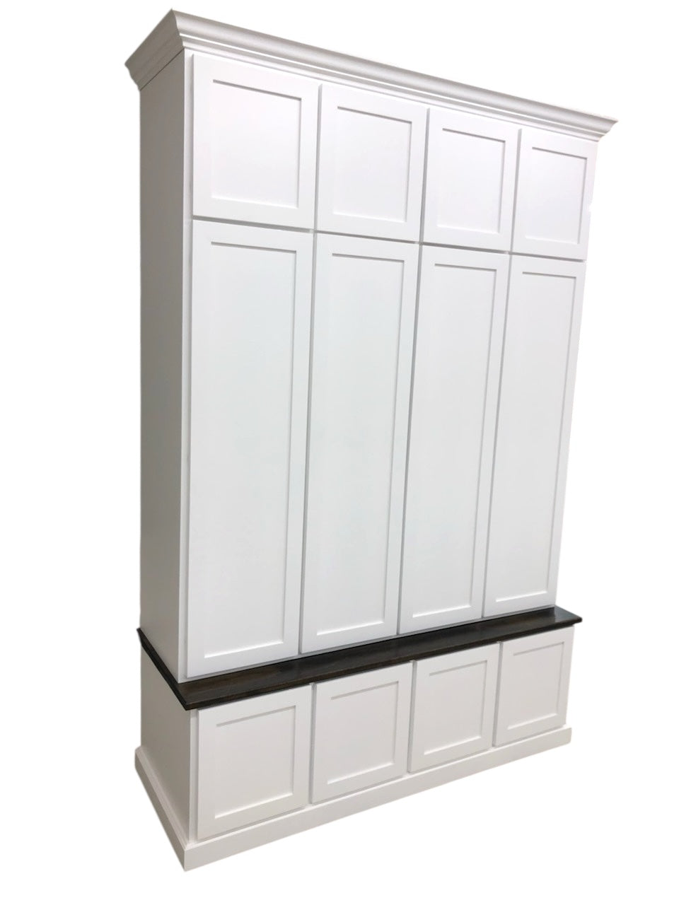 Ashville Entryway Shoe Storage Bench | Custom Mudroom Hall Tree with Drawers, Cubbies & Hooks | Solid Wood Entryway Furniture