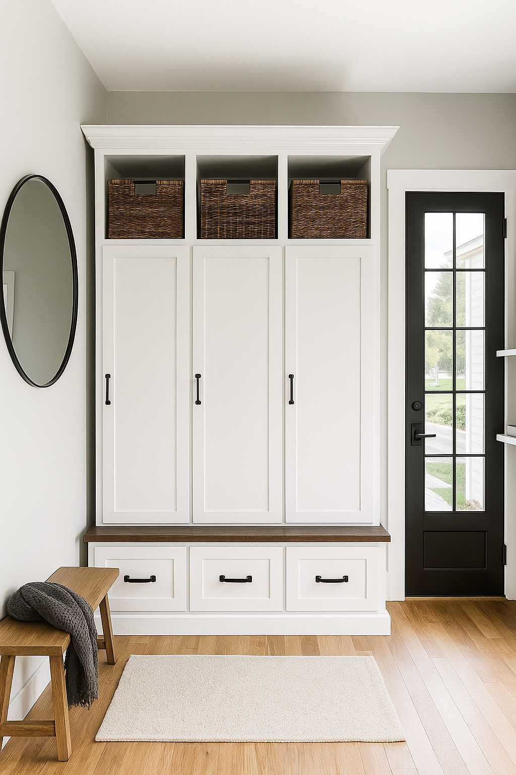 Maryland Locker Entryway Bench with Shoe Storage – Custom Mudroom