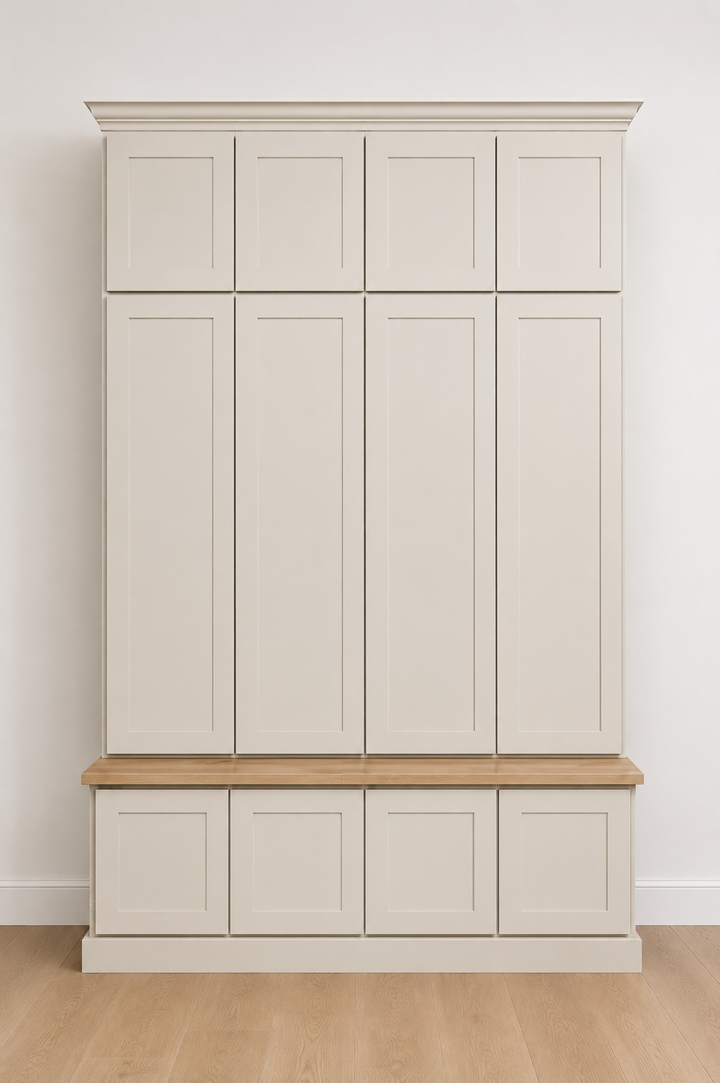 Ashville Entryway Shoe Storage Bench | Custom Mudroom Hall Tree with Drawers, Cubbies & Hooks | Wood Entryway Furniture - Griffin Furniture