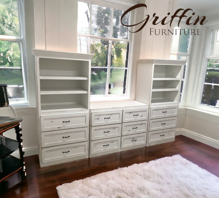 AUGUSTA Storage Drawers, Bookcase & Dresser Combo