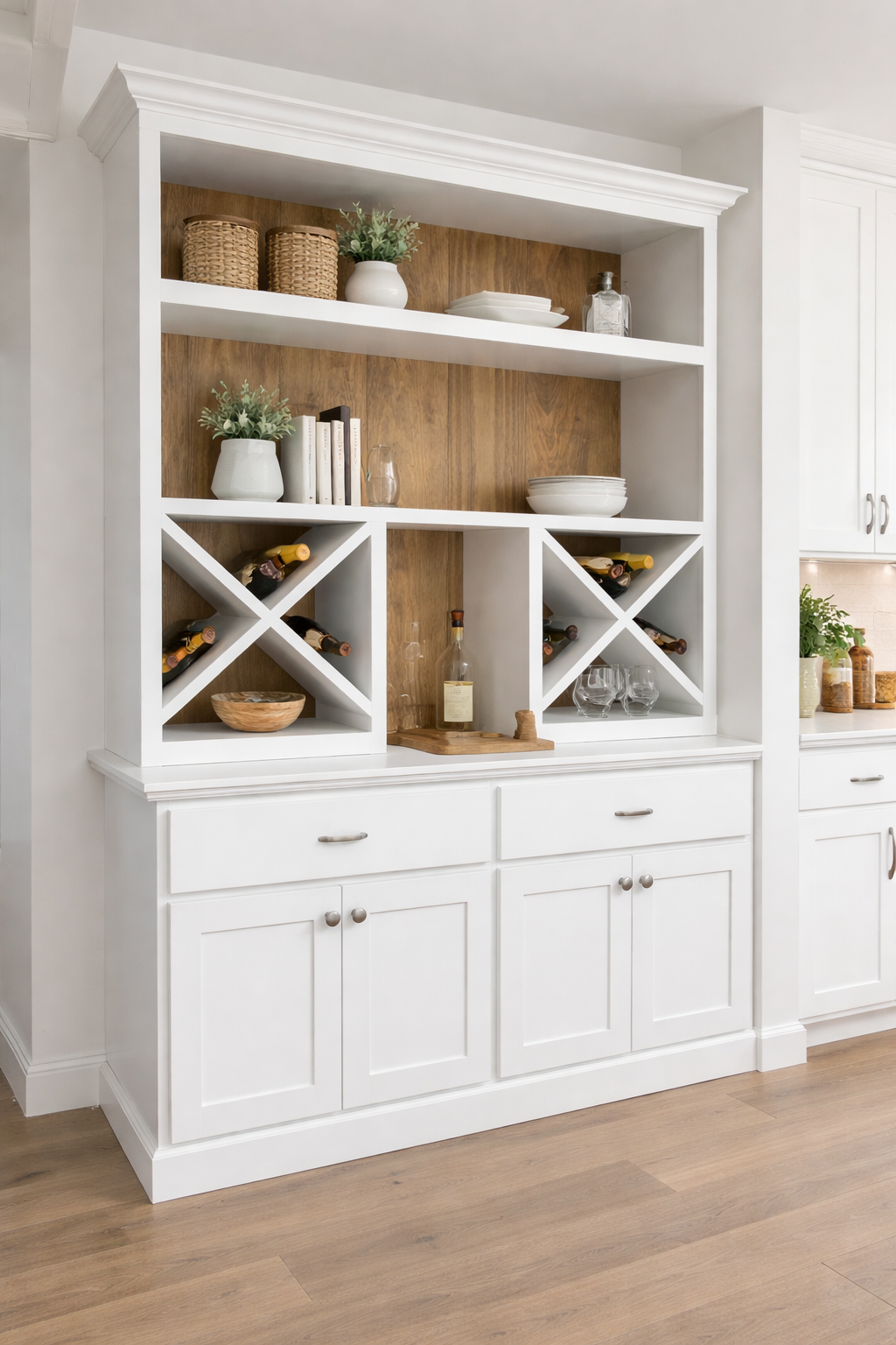 Buxton Wine Bar & Liquor Cabinet | Coffee Bar Station | Wine Cabinet & Kitchen Storage Bar – Custom Wood Furniture - Griffin Furniture