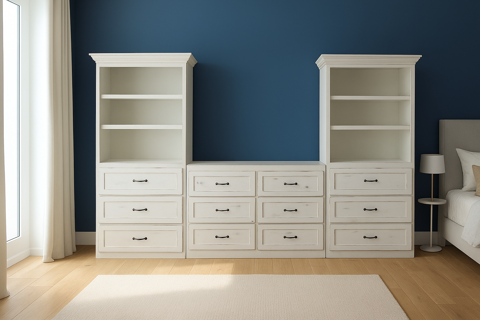 Augusta Bedroom Storage Furniture | Bookcase, Drawers, Dresser & TV Stand | Griffin Furniture USA - White / None Augusta Bedroom Storage Furniture | Bookcase, Drawers, Dresser & TV Stand | Griffin Furniture USA - White / None