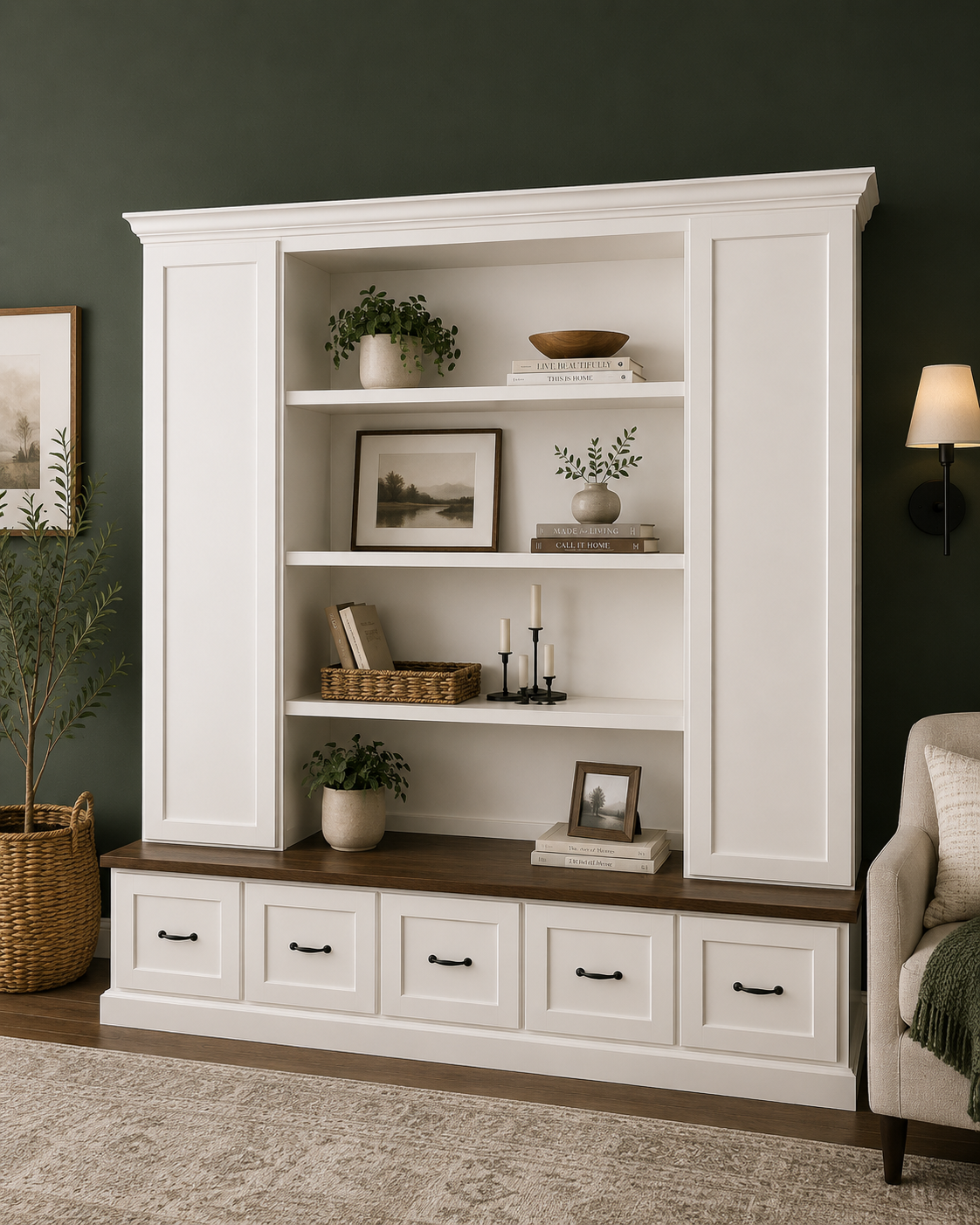 Philadelphia Mudroom Locker Hall Tree Bench – Custom Entryway Storage with Hooks, Cubbies & Seating | Griffin Furniture USA - Griffin Furniture