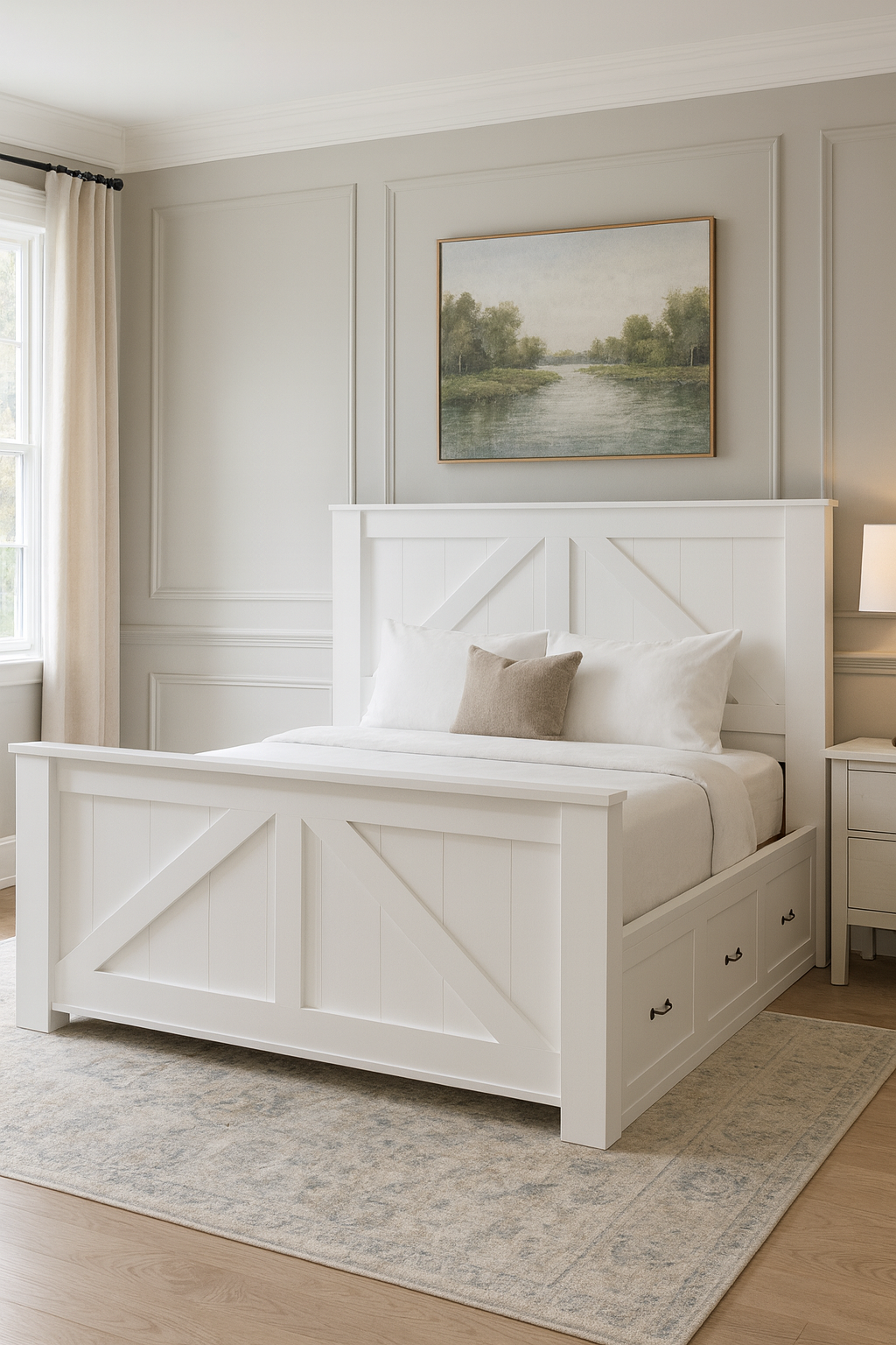 Brooklyn Custom Wood Bed Frame with Storage Drawers | All Bed Sizes | Handmade & Ships Free Nationwide