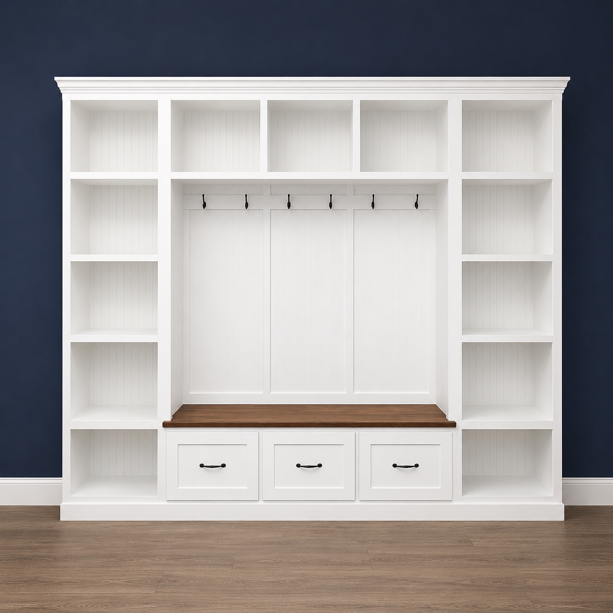 Atlanta Entryway Shoe Storage Bench | Standing Coat Rack | Entryway Furniture | Shoe Cabinet | Mudroom Bench | Hall Tree - Griffin Furniture