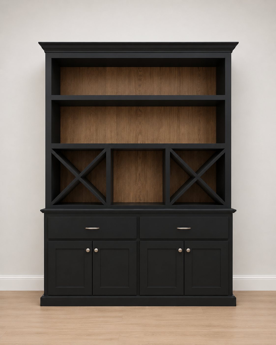 Buxton Wine Bar & Liquor Cabinet | Coffee Bar Station | Wine Cabinet & Kitchen Storage Bar – Custom Wood Furniture - Griffin Furniture