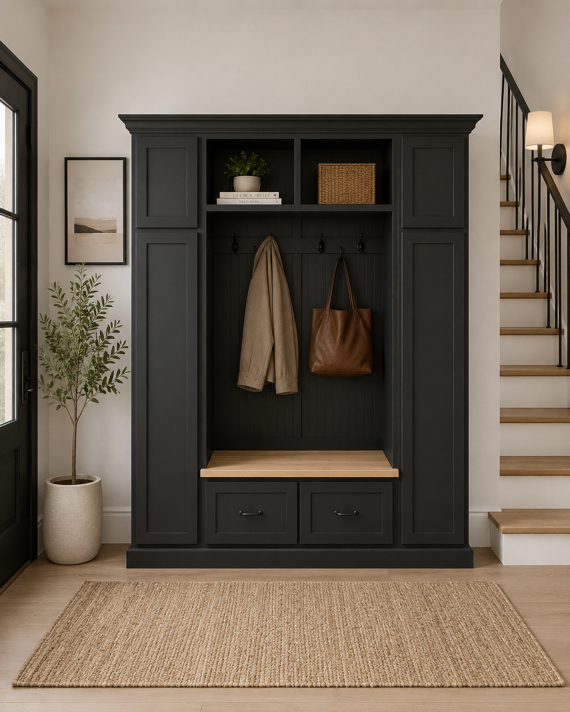Oklahoma Hall Tree Bench – Mudroom Locker Storage Unit | Custom Entryway Furniture by Griffin Furniture