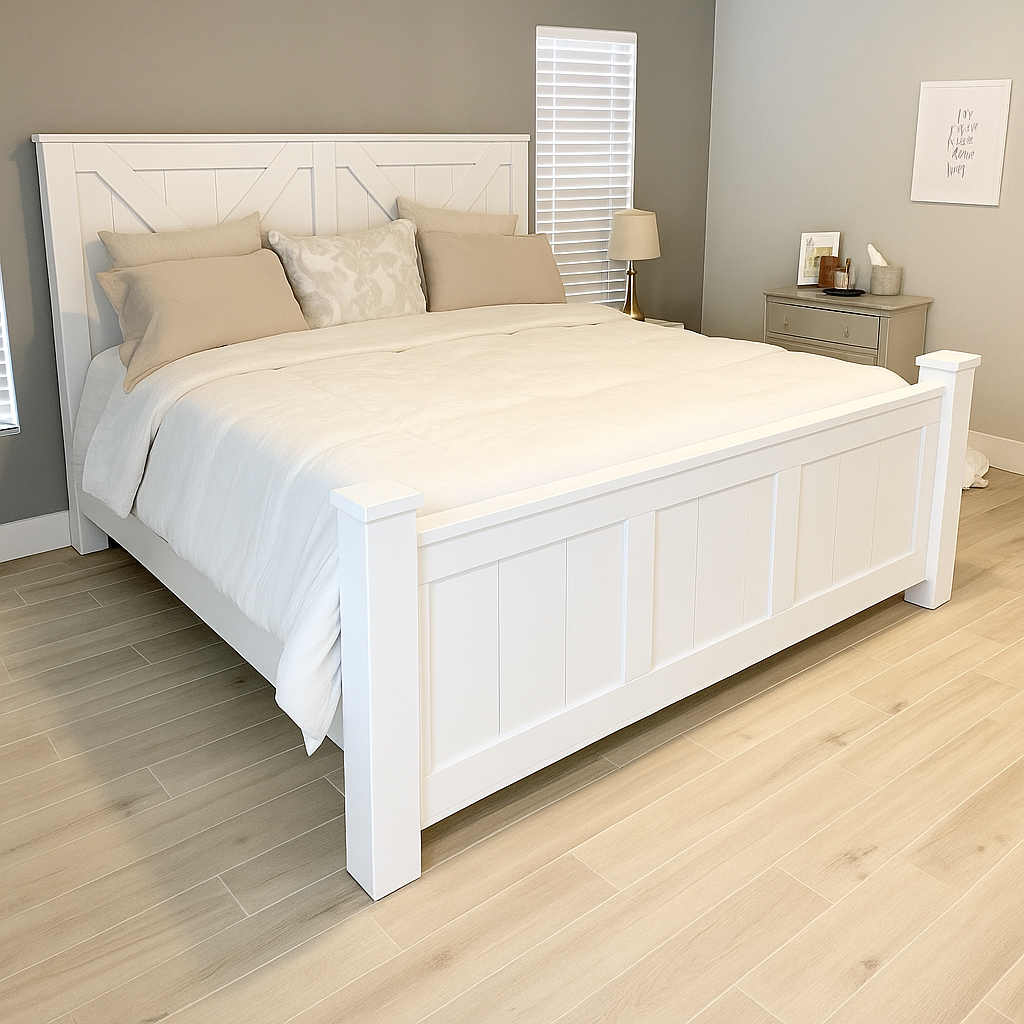 Cape Coral Solid Wood Bed Frame | Sturdy Platform Bed | Rustic & Stylish Handmade Furniture