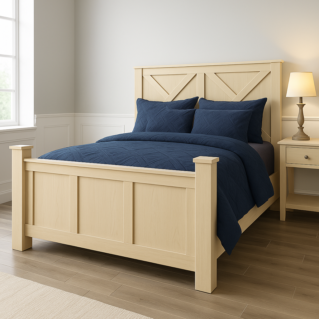 Cape Coral Wooden Bed Frame | Sturdy Platform Bed | Rustic & Stylish Handmade Furniture