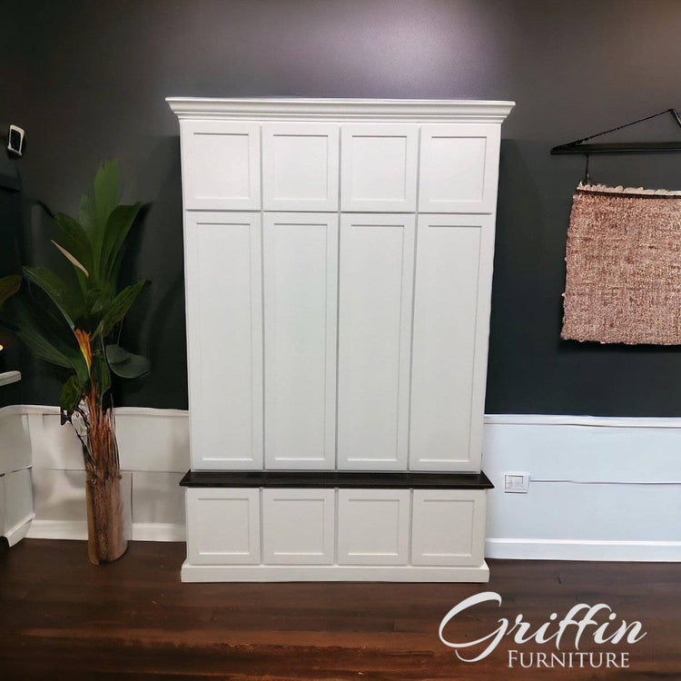 Ashville Entryway Shoe Storage Bench | Mudroom Bench | Shoe Cabinet | Hallway Organizer | Organization | Coat Rack