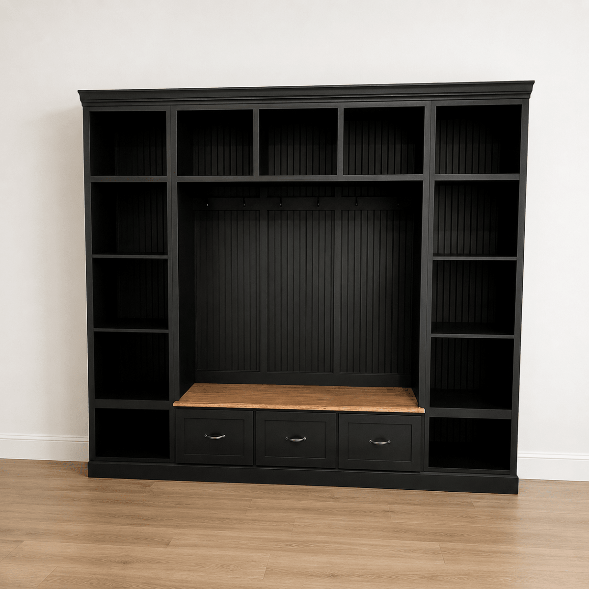 Atlanta Entryway Shoe Storage Bench | Standing Coat Rack | Entryway Furniture | Shoe Cabinet | Mudroom Bench | Hall Tree