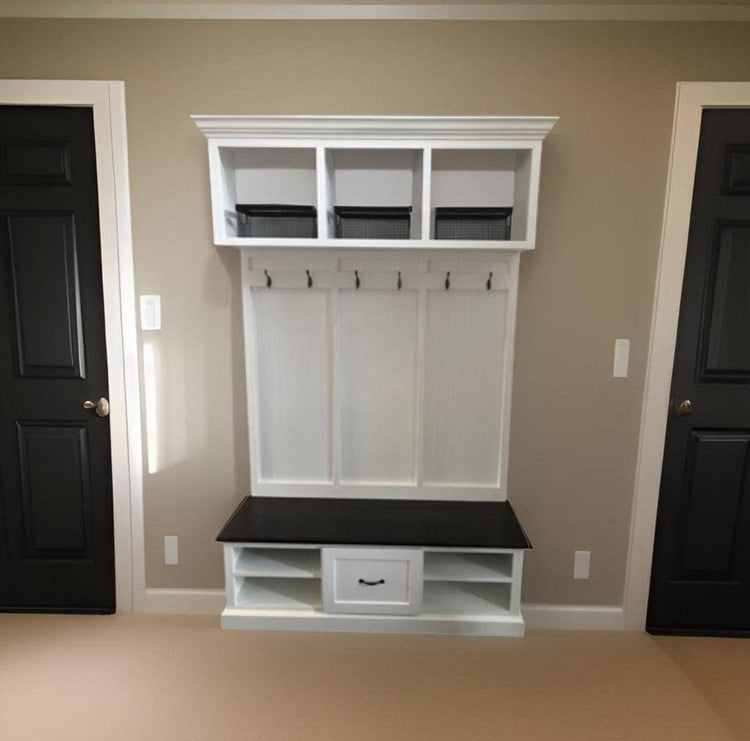 Birmingham Entryway shoe storage Bench | Hall Tree | Mudroom bench | Coat Rack