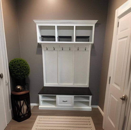 Birmingham Entryway shoe storage Bench | Hall Tree | Mudroom bench | Coat Rack