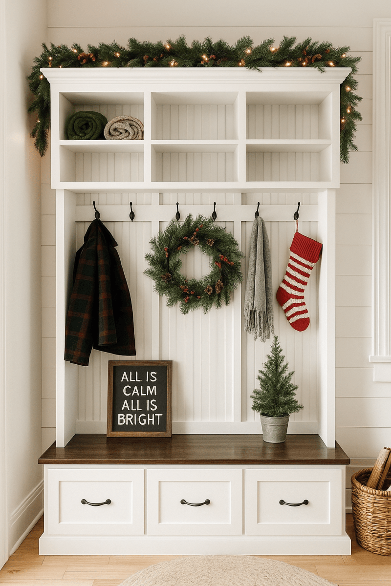 Branson Entryway Bench with Shoe Storage | 3-Section Mudroom Bench, Hall Tree & Wall-Mount Coat Rack – Custom Wood Furniture
