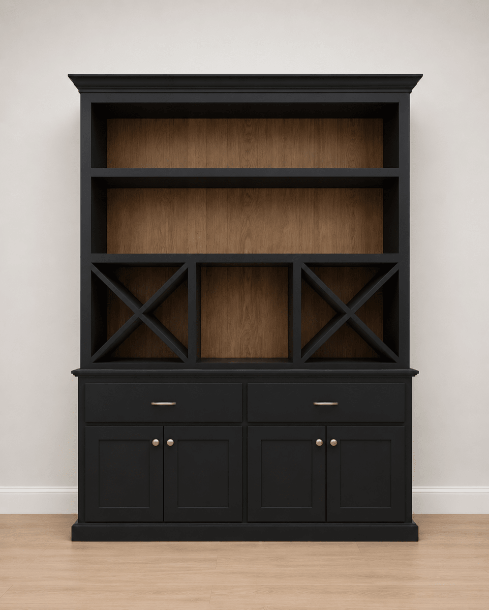 Buxton Wine Bar & Liquor Cabinet | Coffee Bar Station | Wine Cabinet & Kitchen Storage Bar – Custom Wood Furniture