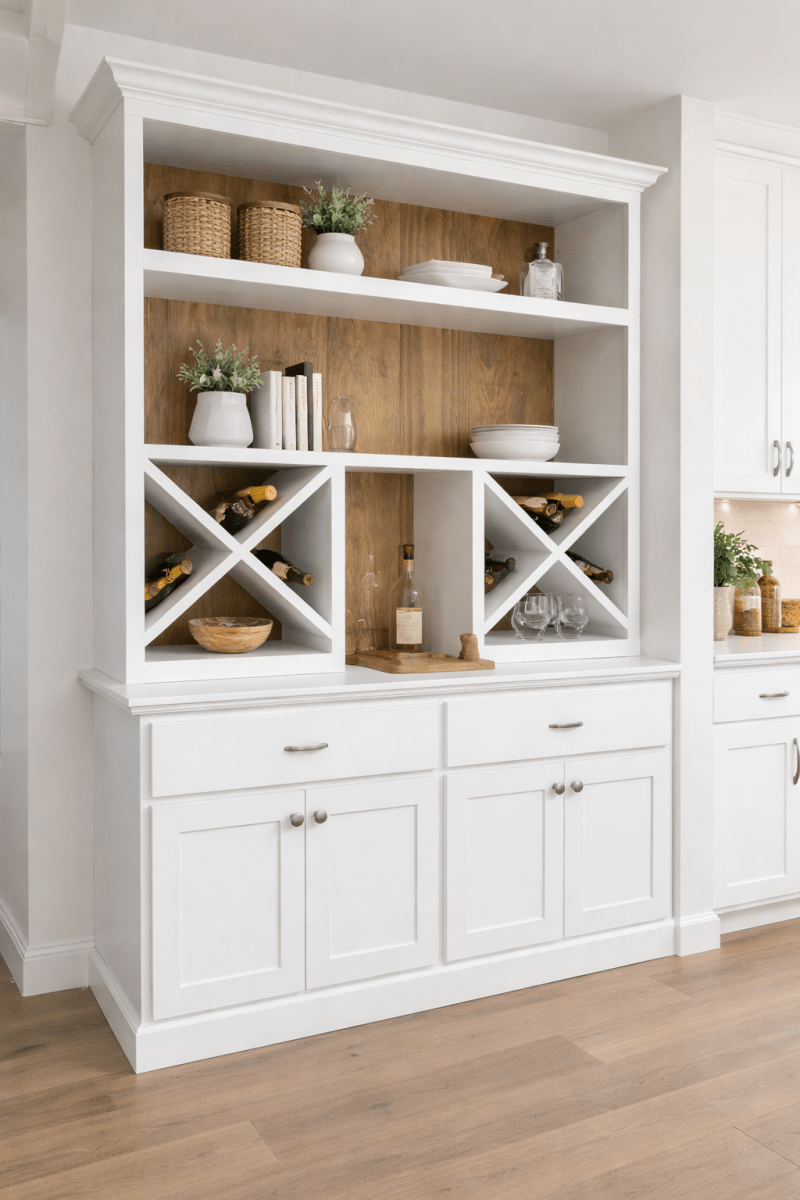 Buxton Wine Bar & Liquor Cabinet | Coffee Bar Station | Wine Cabinet & Kitchen Storage Bar – Custom Wood Furniture