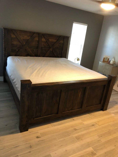 Cape Coral Solid Wood Bed Frame | Bedroom Furniture | Queen Size Bed | King Size Bed | Farmhouse Furniture