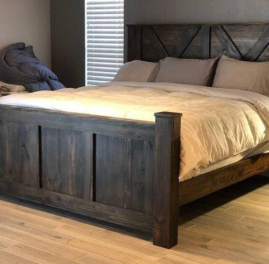 Cape Coral Solid Wood Bed Frame | Bedroom Furniture | Queen Size Bed | King Size Bed | Farmhouse Furniture