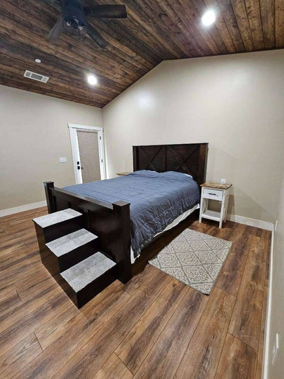 Cape Coral Solid Wood Bed Frame | Bedroom Furniture | Queen Size Bed | King Size Bed | Farmhouse Furniture