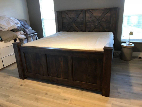 Cape Coral Solid Wood Bed Frame | Bedroom Furniture | Queen Size Bed | King Size Bed | Farmhouse Furniture