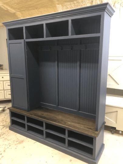 FORT MYERS 4 section hall tree with bench and shoe storage - Griffin Furniture