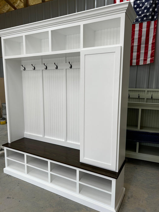 FORT MYERS 4 section hall tree with bench and shoe storage - Griffin Furniture