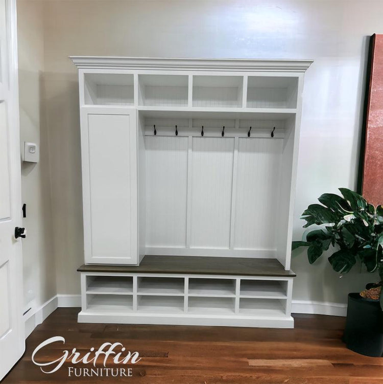 FORT MYERS hall tree bench shoe storage coat rack mudroom furniture - Griffin Furniture