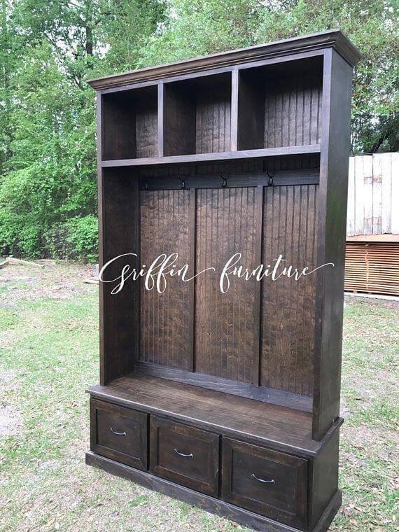 GEORGIA entryway shoe storage bench hall tree mudroom furniture