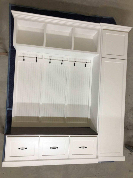 INDIANA 3 section Entryway front door bench with storage