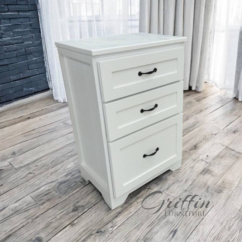 Livermore Bedside Table Set with Storage | Solid Wood Nightstands for Bedroom Organization