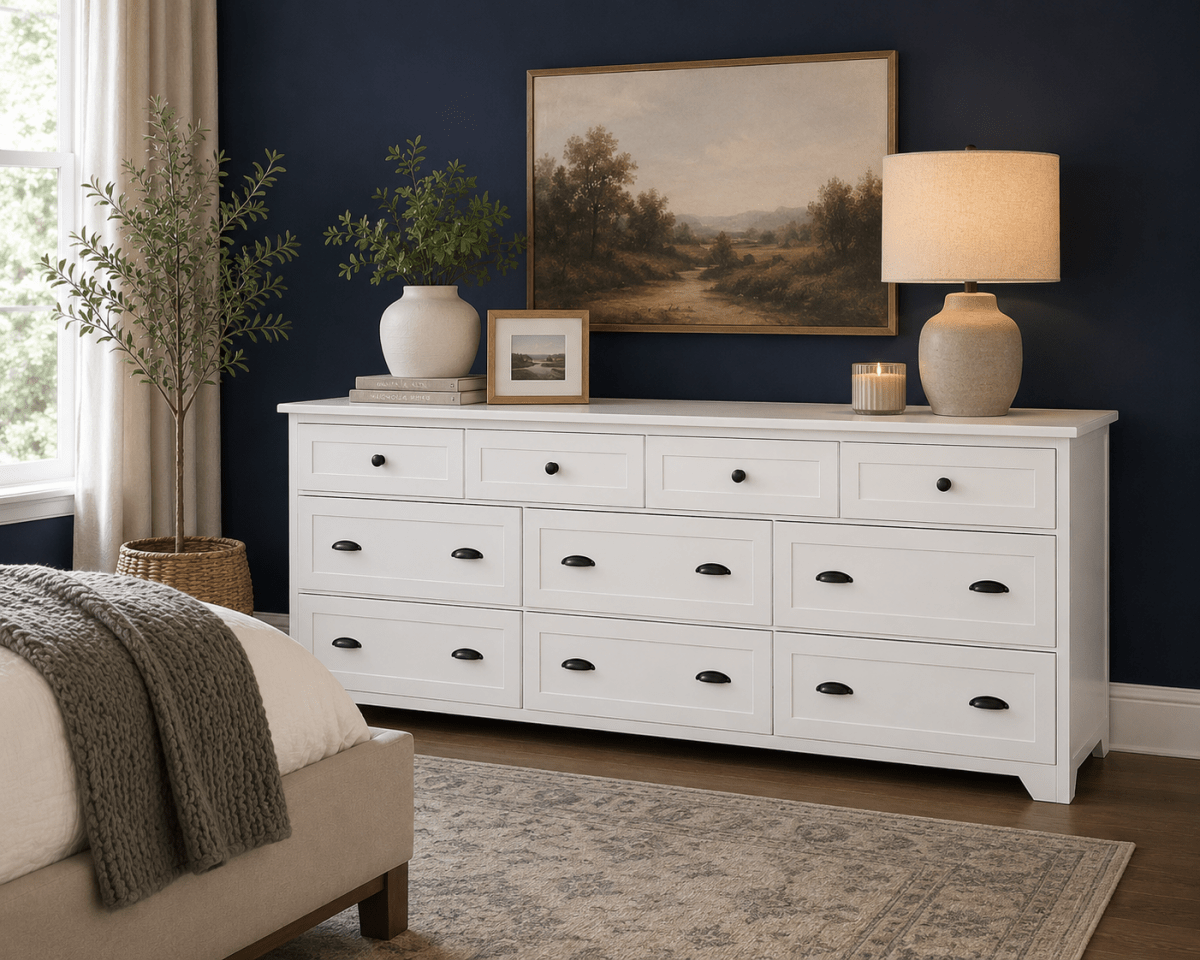 Los Angeles Oversized Wood Dresser – Modern Farmhouse Style with Spacious Storage | Handmade Custom Dresser USA
