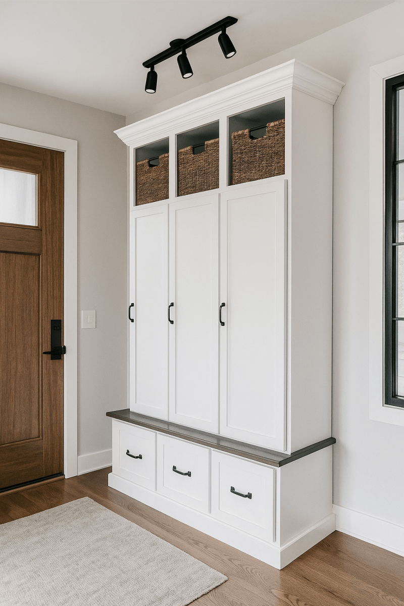 Maryland Locker Entryway Bench with Shoe Storage – Custom Mudroom Seating & Organization | Griffin Furniture