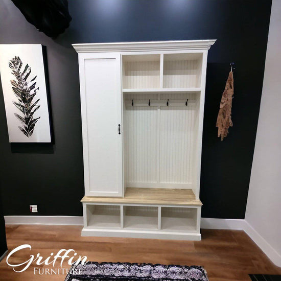 MIAMI entryway bench organizer coat rack hall tree mudroom furniture - Griffin Furniture