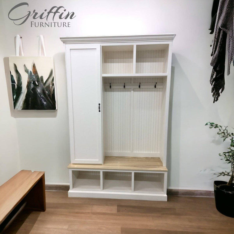 MIAMI entryway bench organizer coat rack hall tree mudroom furniture - Griffin Furniture